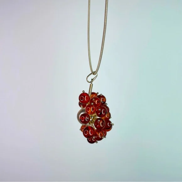 Artisan-Made Sterling Silver & Baltic Amber ‘Space’ Necklace - Picture 7 of 13